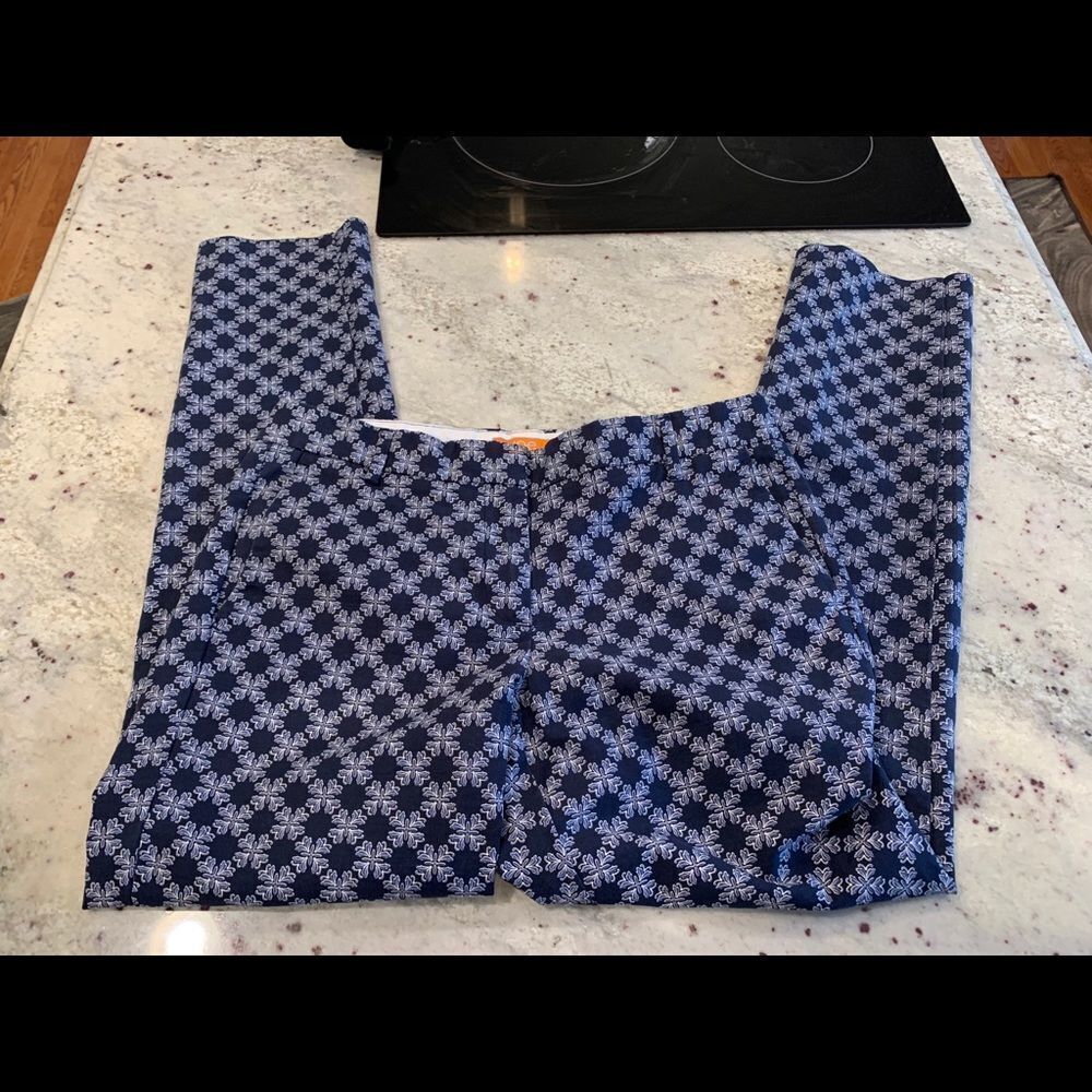 Joe Fresh Blue Print Pants sz 4